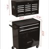 High Capacity Rolling Tool Chest with Wheels and Drawers, 8-Drawer Tool Storage Cabinet--BLACK