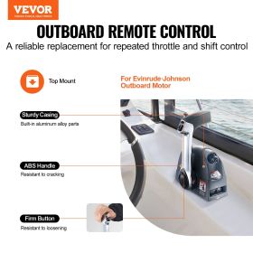 VEVOR Boat Throttle Control, 5006186 Top-Mounted Outboard Remote Control Box for Evinrude Johnson