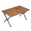 1-piece Folding Outdoor Table,Lightweight Aluminum Roll-up Rectangular Table for indoor, Outdoor Camping, Picnics,Beach,Backyard, BBQ, Party, Patio