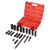 1/2" Drive Deep Impact Socket Set, 20Pcs Socket Set, 3',5',10' Extension Bars,3/8" to 1/2" Universal Joint