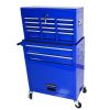 High Capacity Rolling Tool Chest with Wheels and Drawers, 8-Drawer Tool Storage Cabinet--BLUE