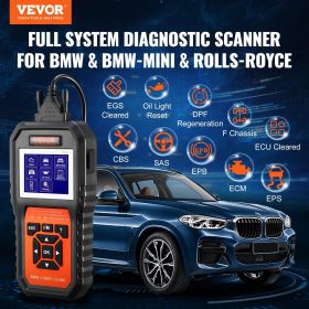 VEVOR BMW OBD2 Scanner Diagnostic Tool, For BMW/Mini/Rolls-Royce, Full System Diagnostic Scan Tool, 12 Special Functions