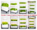 Home Complete Hydroponics System Kit 3 Layers 42 Pods with 6 PCS of Grow Light to Grow Strawberry/Lettuce/Cherry Tomato etc