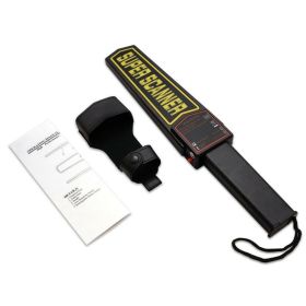 Handheld Portable Metal Detectors for Security Inspection High Sensitivity Scanner Tool with Belt Holster Black