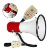 5 Core Megaphone Bullhorn Speaker 50W Bull Horn Professional Cheer Megafono 1200 Feet Range Loudspeaker W Siren Recording Ergonomic Handle for Coaches