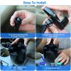 2 In 1 Car Cup Phone Holder Automotive Drink Holder with 360° Rotating Gooseneck Phone Mount Adjustable Base Fit for Most Phones Cups Vehicles