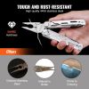 VEVOR 16-In-1 Multitool Pliers, Multi Tool Pliers, Cutters, Knife, Scissors, Ruler, Screwdrivers, Wood Saw, Can Bottle Opener