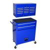 High Capacity Rolling Tool Chest with Wheels and Drawers, 8-Drawer Tool Storage Cabinet--BLUE