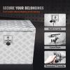 VEVOR Underbody Truck Box, 24"×17"×18" Pickup Storage Box, Heavy Duty Aluminum Diamond Plate Tool Box with Lock and Keys