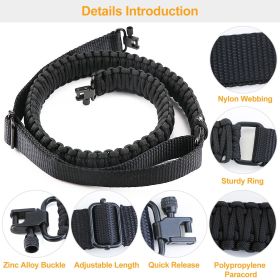 Tactical Paracord Sling Adjustable Paracord Strap Gun Belt Rifle Gun Sling