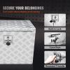 VEVOR Underbody Truck Box, 24"×14"×16" Pickup Storage Box, Heavy Duty Aluminum Diamond Plate Tool Box with Lock and Keys