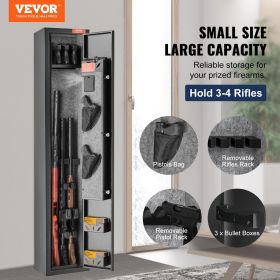 VEVOR 3 Rifles Gun Safe, Rifle Safe with Lock & Digital Keypad, Quick Access Gun Storage Cabinet with Removable Shelf, Pistol Rack