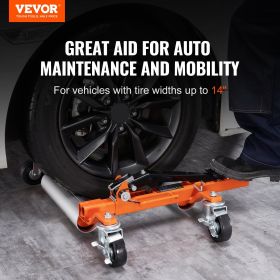 VEVOR Wheel Dolly, 1 Piece Wheel Dolly Car Skate, Heavy Duty Vehicle Positioning with Ratcheting Foot Pedal