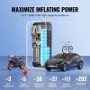 VEVOR Tire Inflator Portable Air Compressor, Dual-Cylinder & 12000mAh Rechargeable Air Pump, 30s Fast Inflation Tire Pump with Auto-Off