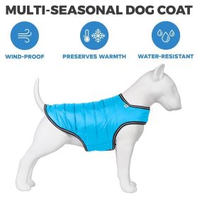 Blue Dog Winter Coat for Small Dogs Waterproof Warm Jacket for Cold Weather Snow Dog Puffer Vest Boys and Girls Adjustable XS Size