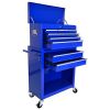 High Capacity Rolling Tool Chest with Wheels and Drawers, 8-Drawer Tool Storage Cabinet--BLUE