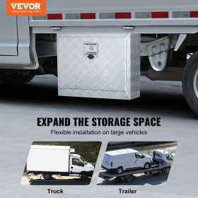 VEVOR Underbody Truck Box, 24"×17"×18" Pickup Storage Box, Heavy Duty Aluminum Diamond Plate Tool Box with Lock and Keys