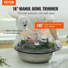 VEVOR Leaf Bowl Trimmer, 16'' Trimmer Bowl, Manual Bud Trimmer with Stainless-Steel Blades for Twisted Spin Cut, Clear Visibility Dome