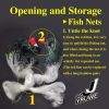 US Folding Fish Sticky Net Three Layer Mesh Nylon Floating Fishing Net Automatically Trap Catch Stick More Fish Easily Portable Folded Reuse Durable S