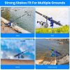 2Pcs Fishing Rod Holders For Bank Fishing 360° Omni-Directional Stainless Steel Detachable Fishing Pole Holders for Ground Beach Sand Stand Summer Fis