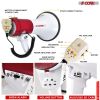 5 Core Megaphone Bullhorn Speaker 50W Bull Horn Professional Cheer Megafono 1200 Feet Range Loudspeaker W Siren Recording Ergonomic Handle for Coaches