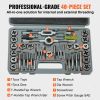 VEVOR Tap and Die Set, 40-Piece Include SAE Size NC/NF/NPT, Bearing Steel Taps and Dies