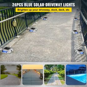 VEVOR Driveway Lights 24-Pack, Solar Driveway Lights with Switch Button, Solar Deck Lights Waterproof