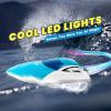 4DRC S4 RC Boat, Remote Control Boat 2.4GHz High Speed RC Racing Boat with 2 Rechargeable Batteries for Adults and Kids