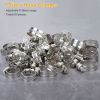 60Pcs Hose Clamp Set Stainless Steel Adjustable Worm Gear Assortment Pipe Tube Hose Clip Kit For Plumbing Automotive Mechanical