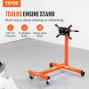 VEVOR Engine Stand, 750 lbs (3/8 Ton) Rotating Engine Motor Stand with 360 Degree Adjustable Head, Cast Iron Motor Hoist Dolly, 4-Caster