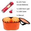 3/6/8 PACK Auto Emergency Lights Car Warning Light LED Flare Roadside Safety Puck With Magnet Hook; Include Work Flashlight With 3 Screwdrivers