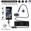 Mini Endoscope Camera Waterproof IP67 Adjustable Soft Hard Wire 6 LEDS 7mm Automotive Endoscope Camera For Android USB Phone PC (Not Supporting IOS Ap