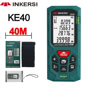 Digital Laser Tape Measure 40M Laser Rangefinder Accurate Distance Meter Construction Roulette Trena Lazer Range Finder (Ships From: China, Color: KE40 40M)