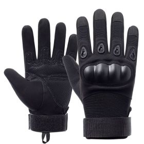 Tactical Military Gloves Shooting Gloves Touch Design Sports Protective Fitness Motorcycle Hunting Full Finger Hiking Gloves (Color: Black, size: XL)