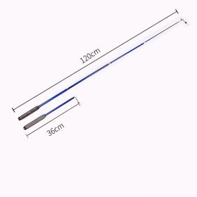 DSJUGGLING Adjustable Fiberglass Handsticks with Foam Handles,  Stretchable Poles for Dance Ribbon or Dancing Dragon Poi Equipment Rod (Color: Blue, size: 120cm)