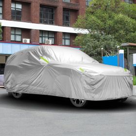 Full Coverage Car Cover Waterproof UV Protection Automotive Cover Outdoor Universal Car Cover with Reflective Strips Installation Straps Buckle (size: XL)