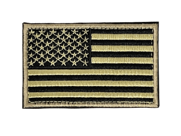 Tactical USA Flag Patch with Detachable Backing (Color: Copper)