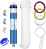 HUINING Reverse Osmosis Membrane 50/75/100/150/400/500GPD and RO Membrane Housing Kit with Quick Connector,Check Valve,Water Pipe