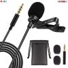 5 Core Professional Omnidirectional Lavalier Microphone 3.5mm Clip-On Lapel Mic for Smartphone DSLR Camera PC Interview Video Camcorders Audio Recorde