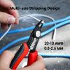 Electrician 6-inch Flush Pliers Wire Stripping Cable Tool Multifunctional Wire Cutters W/ TPR Handle