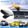 24V 150W Portable Car Heater Heating Fan 2 in 1 Defroster Defogger Demister Windshield Heater Automotive Cooling Fan with 360°Rotating Base