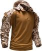 Men's Camouflage Army Tactical T-Shirts Military Shirts Long Sleeve Outdoor T-Shirts Athletic Hoodies